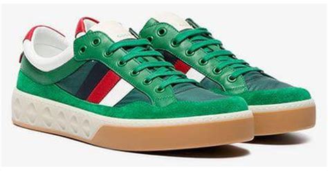 olive green gucci shoes|gucci sneakers green bottom.